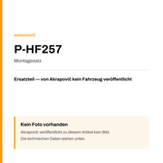 Akrapovic Montagesatz P-HF257 — Platzhalter, kein Herstellerfoto verfügbar