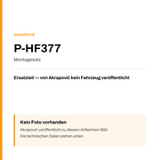 Akrapovic Montagesatz P-HF377 — Platzhalter, kein Herstellerfoto verfügbar