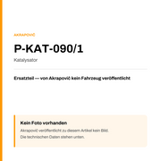 Akrapovic Katalysator P-KAT-090/1 — Platzhalter, kein Herstellerfoto verfügbar
