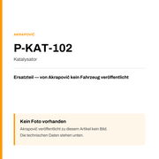 Akrapovic Katalysator P-KAT-102 — Platzhalter, kein Herstellerfoto verfügbar
