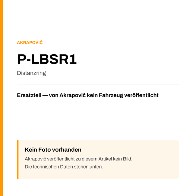 Akrapovic Distanzring P-LBSR1 — Platzhalter, kein Herstellerfoto verfügbar