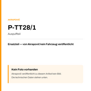 Akrapovic Auspuffteil P-TT28/1 — Platzhalter, kein Herstellerfoto verfügbar