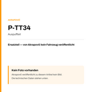 Akrapovic Auspuffteil P-TT34 — Platzhalter, kein Herstellerfoto verfügbar