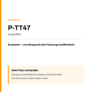 Akrapovic Auspuffteil P-TT47 — Platzhalter, kein Herstellerfoto verfügbar