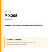 Akrapovic Montagesatz P-X205 — Platzhalter, kein Herstellerfoto verfügbar