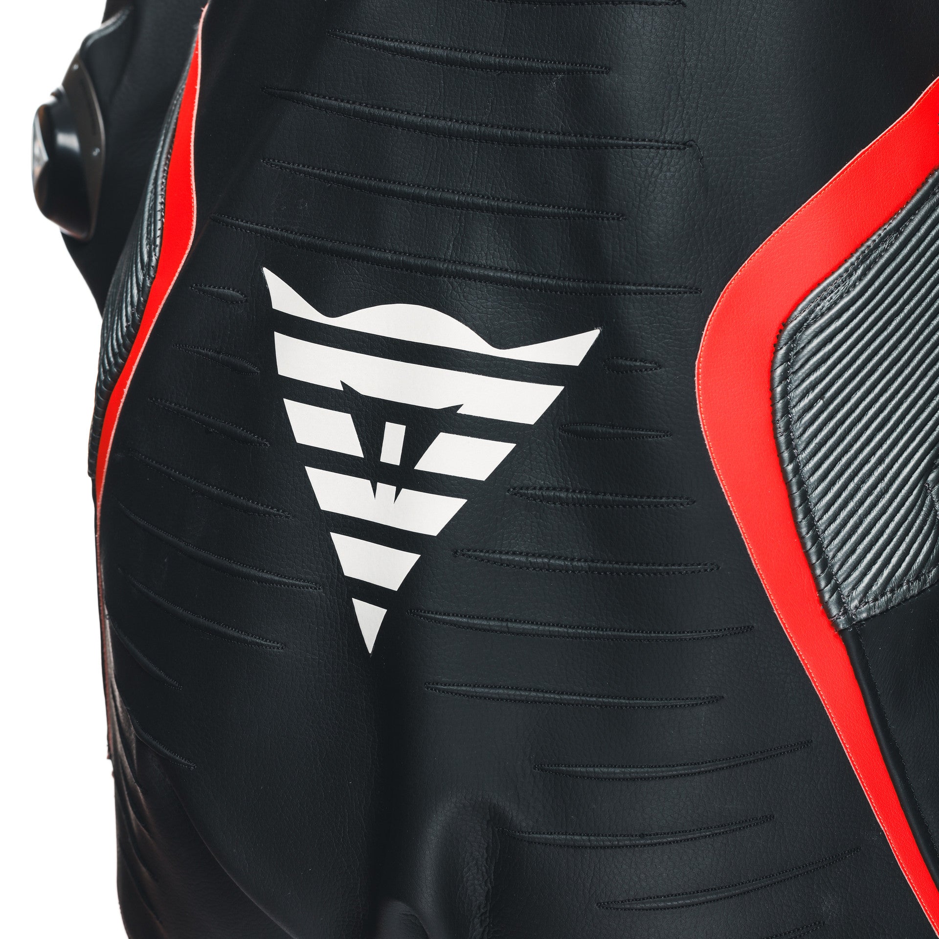 Dainese Audax D-ZIP fato de couro integral – fato de corrida perfurado | Homens | Preto/Vermelho 