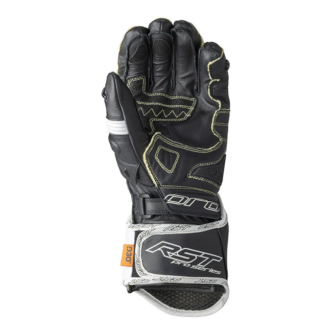 Luvas de couro de motocicleta RST Pro Series GP D3O | Homem | Branco/Preto | 103715 
