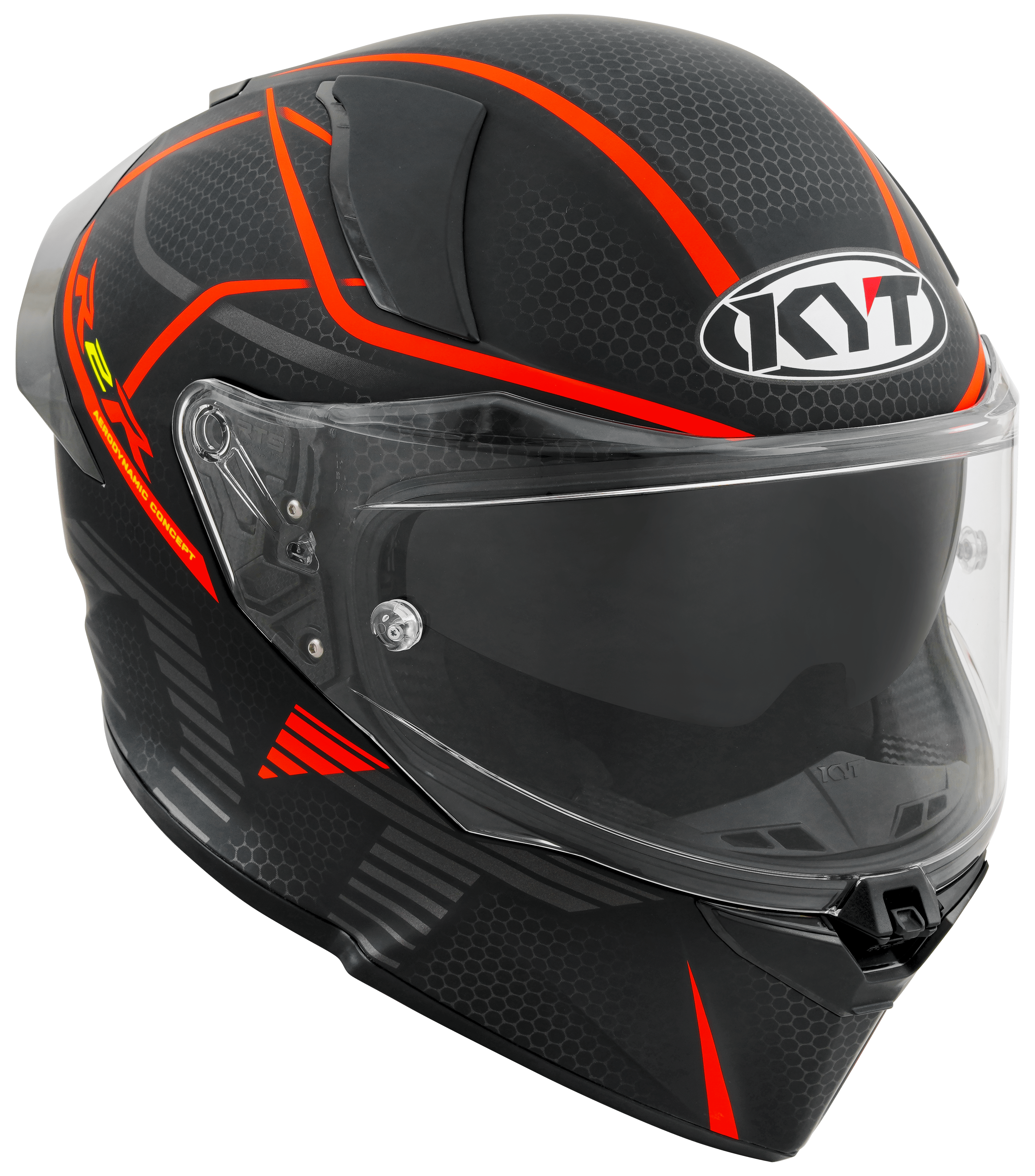 KYT R2R Capacete Concept Matte Preto / Vermelho Y6R20008 
