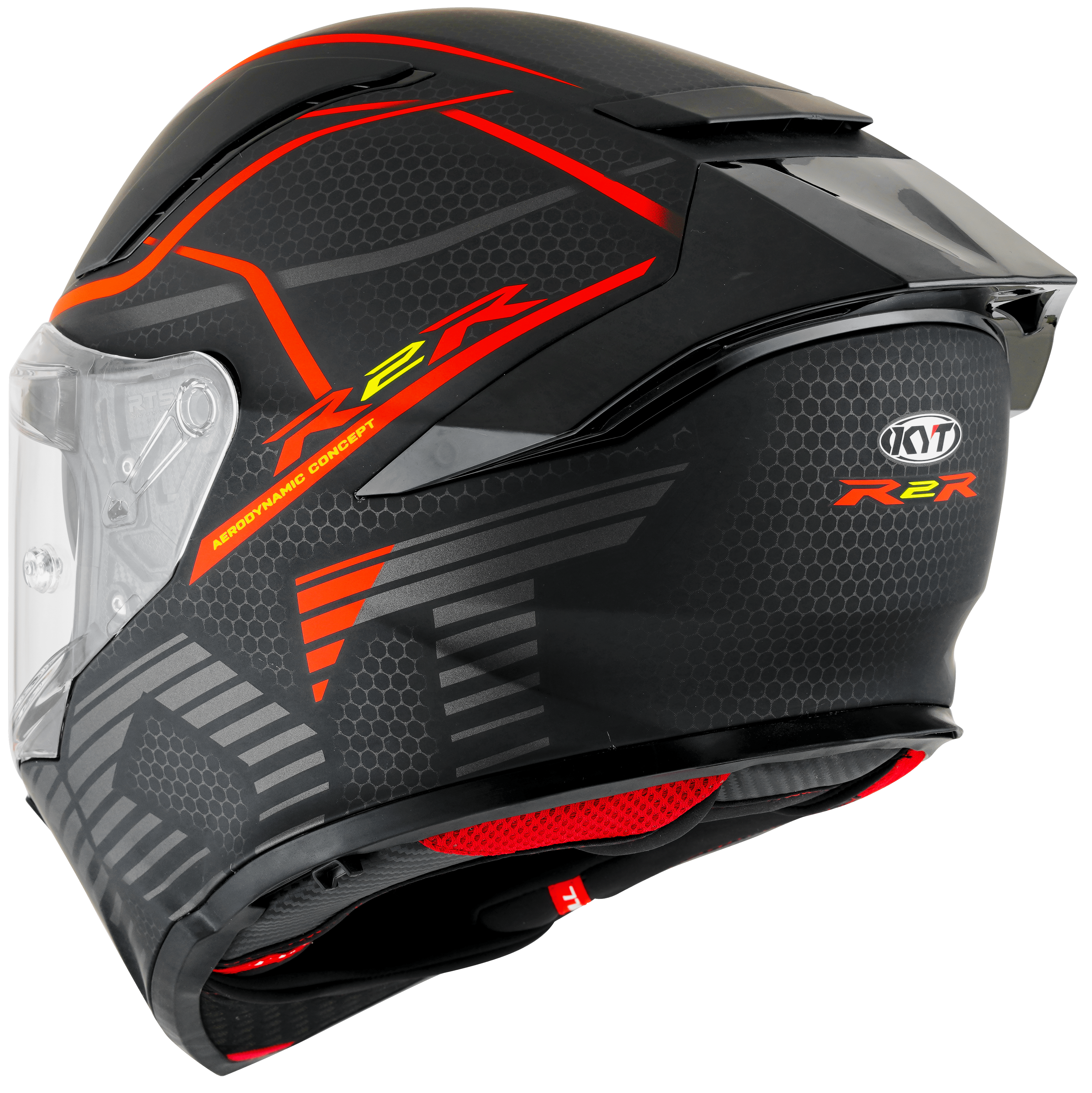 KYT R2R Capacete Concept Matte Preto / Vermelho Y6R20008 