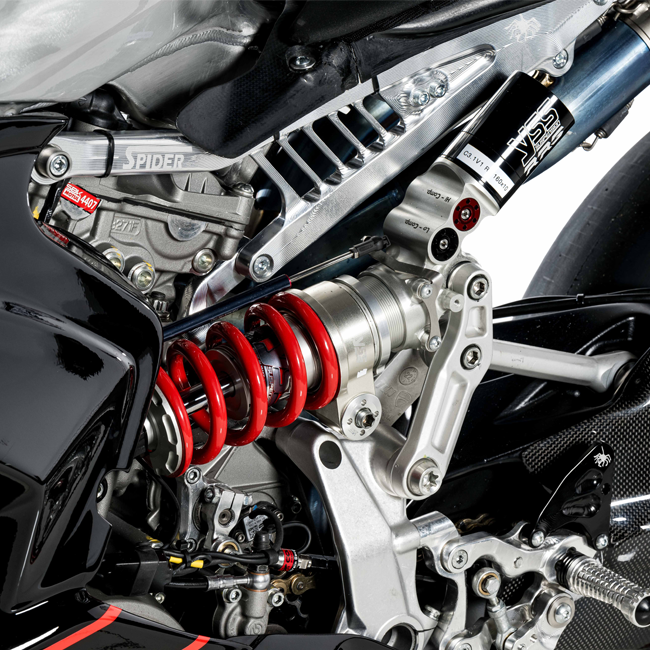 Estrutura traseira de alumínio WorldSSP Spider Racing Ducati Panigale V2 955 (20-24) 