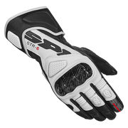 Spidi STR-6 Racing Luvas de Couro para Motocicleta | Masculino | Preto/Branco | A221011 