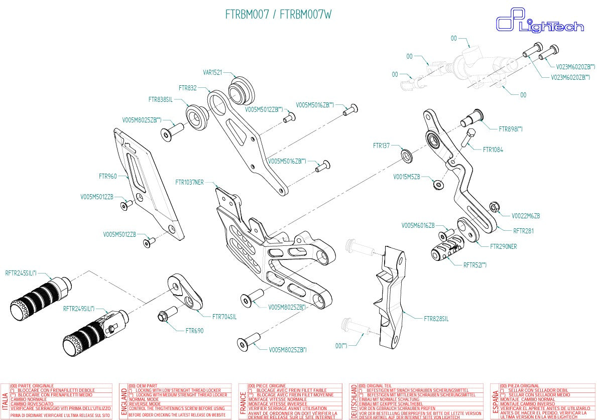 Sistema de escape LighTech BMW M1000RR K66 (21-26) FTRBM007/W 