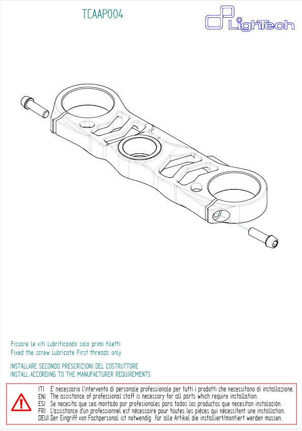 Ponte da suspensão (CIMA) LighTech Aprilia RSV4 1100 Factory (21-26) TCAAP004NER 