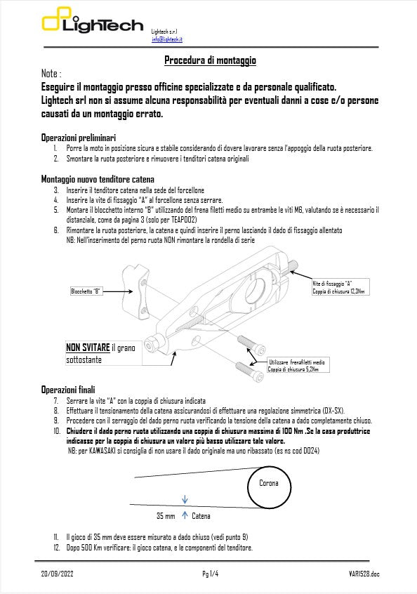 Tensionador de corrente LighTech Suzuki GSX-R 600 & 750 (11-16) TESU004 