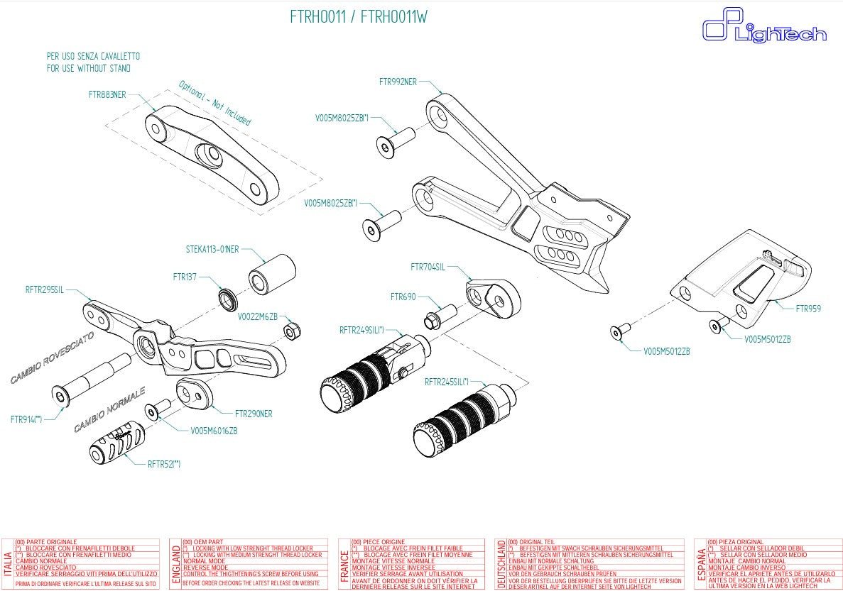 Sistema de escape LighTech Honda CBR 1000 RR-R SC82 (20-26) FTRHO011/W 