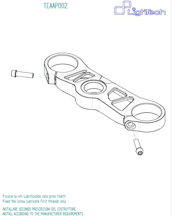 Ponte de garfo (CIMA) LighTech Aprilia RS 660 (20-26) TCAAP002NER 