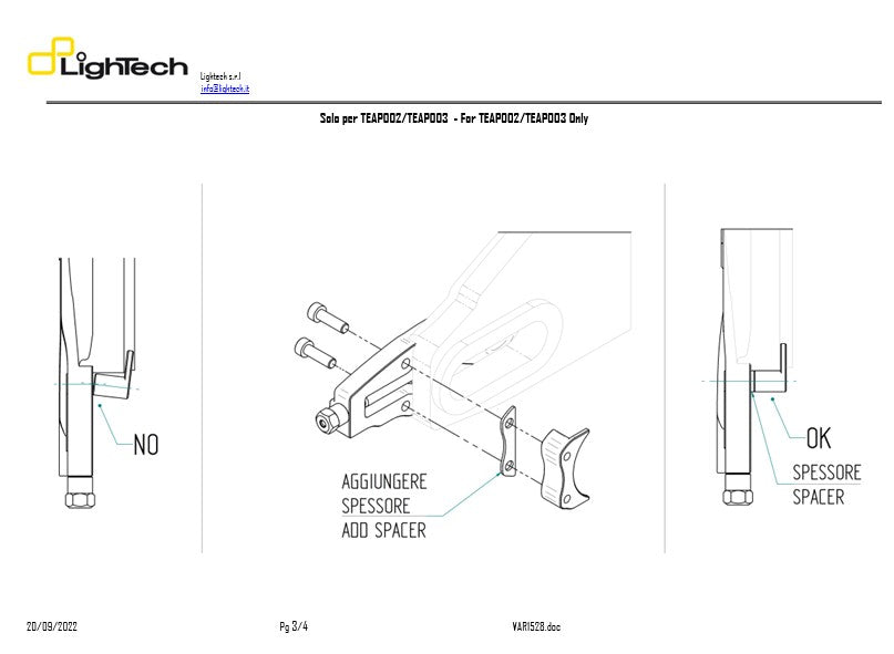 Tensor de corrente LighTech Yamaha YZF-R1/M RN65 (20-25) TEYA005 