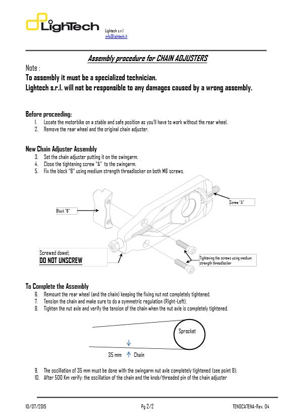 Tensionador de corrente LighTech Yamaha R6 RJ27 (17-25) TEYA006 