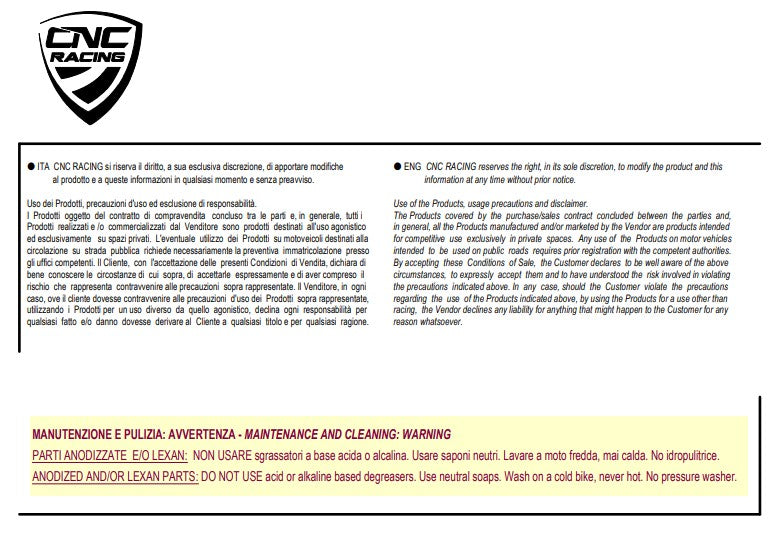 Tampa do tanque em carbono CNC Racing Ducati Panigale V4/S/R (25-26) TSB21 