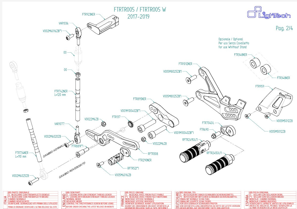 Sistema de escape LighTech Triumph Street Triple 765 S / R / RS (17-25) FTRTR005 