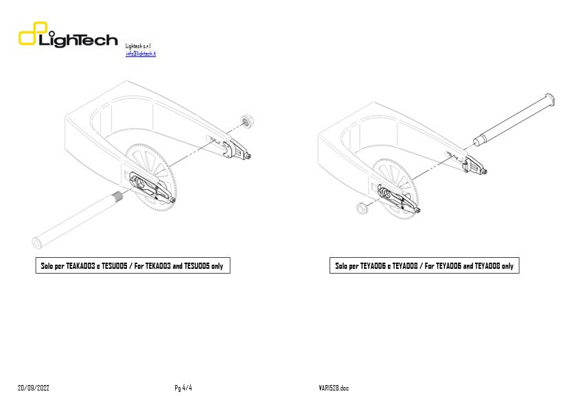 Tensor de corrente LighTech Yamaha YZF-R1/M RN65 (20-25) TEYA005 