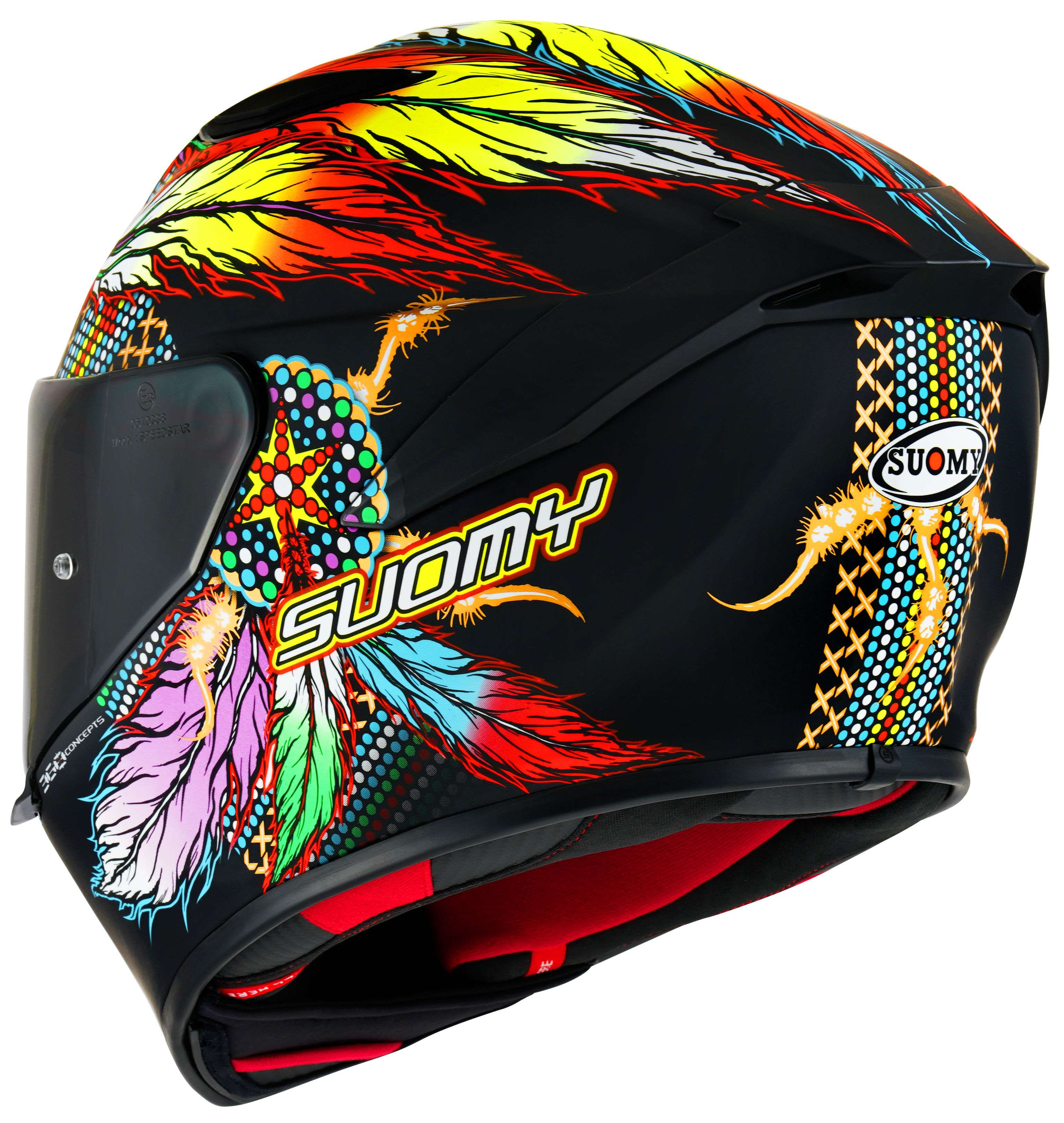 Capacete Suomy Track-1 Chieftain Preto Fosco K6T10014 