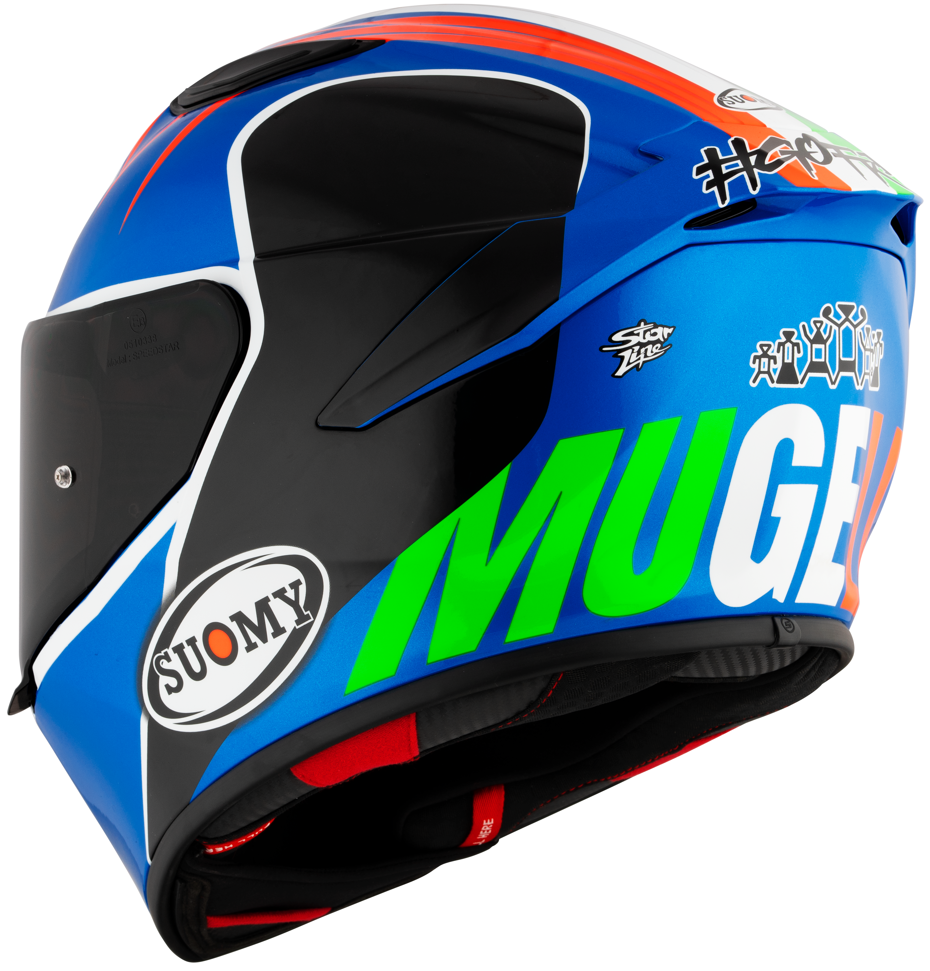 Suomy Track-1 Capacete Francesco Pecco Bagnaia Mugello 2022 Replica K6T10016 