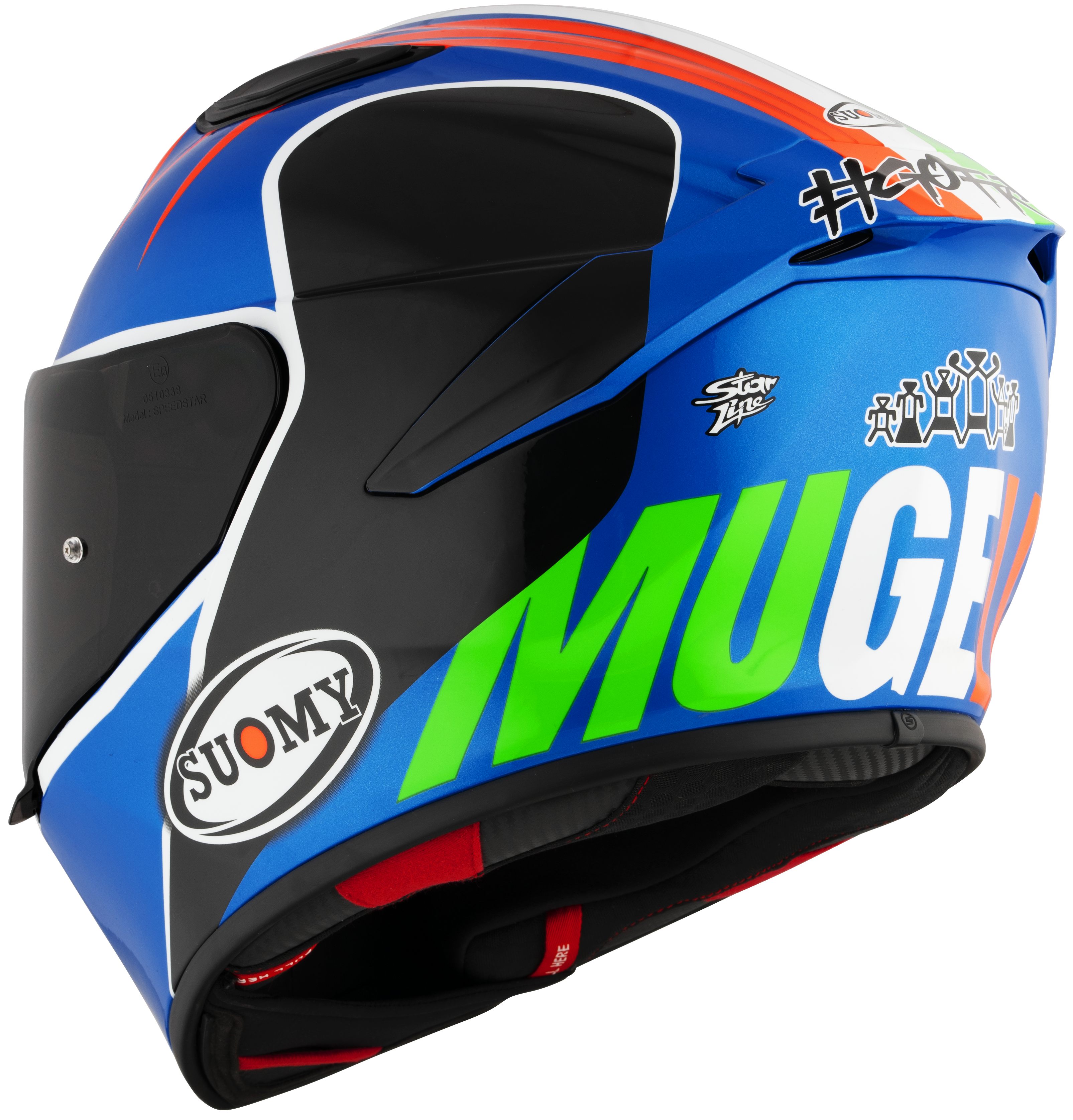 Suomy Track-1 Capacete Francesco Pecco Bagnaia Mugello 2022 Replica K6T10016 