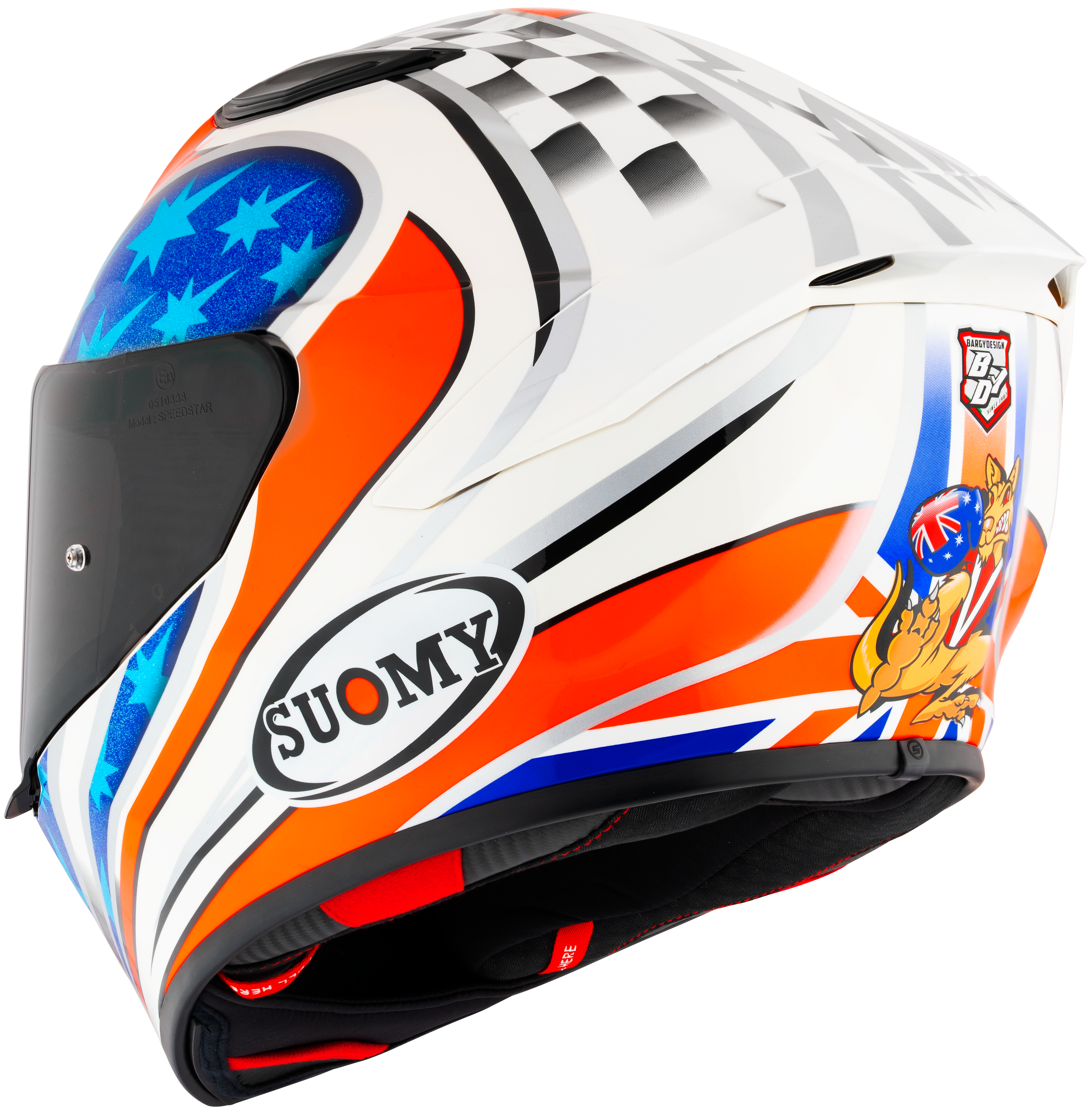 Suomy Track-1 Capacete Troy Bayliss 2002 Replica K6T10018 