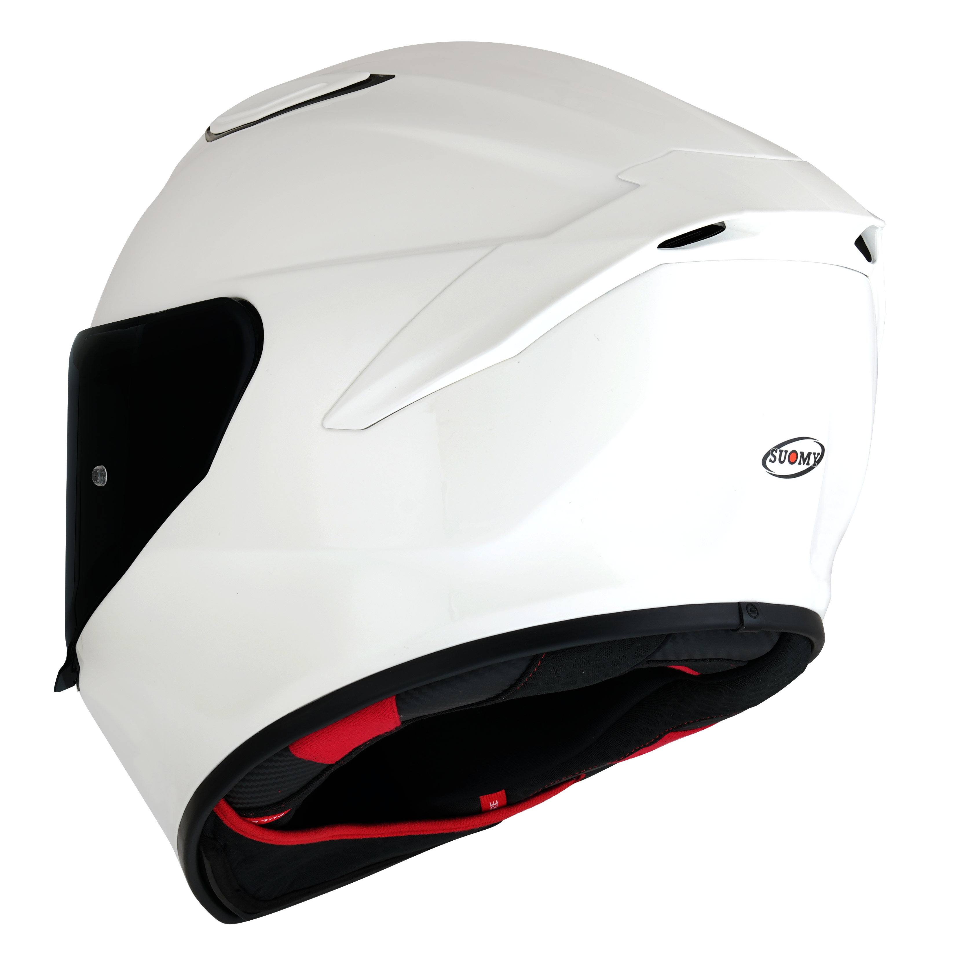 Capacete Suomy Track-1 branco brilhante K6T100W3 