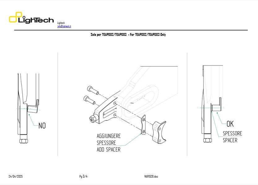 Tensionador de corrente LighTech BMW S1000RR K46 (09-18) TEBM002 