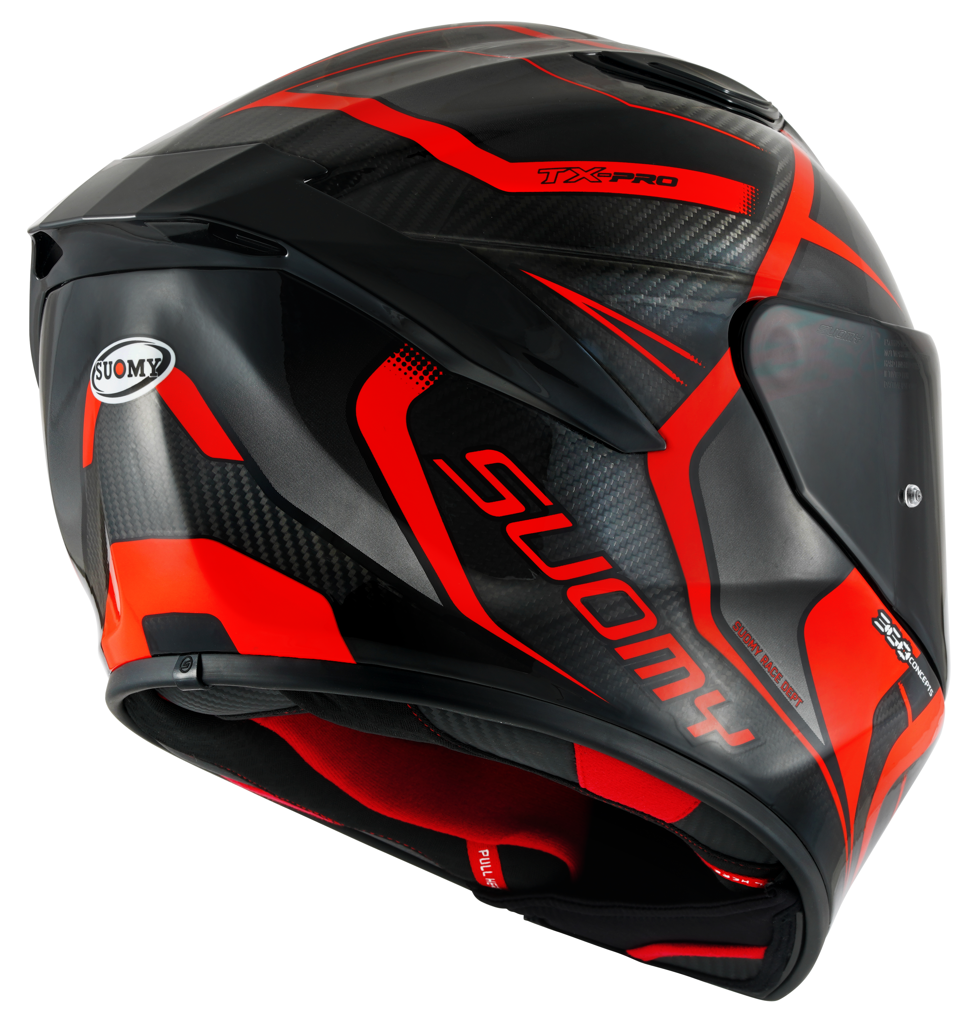 Capacete Suomy TX-Pro Carbon Advance Vermelho Fluorescente K6TX0003 