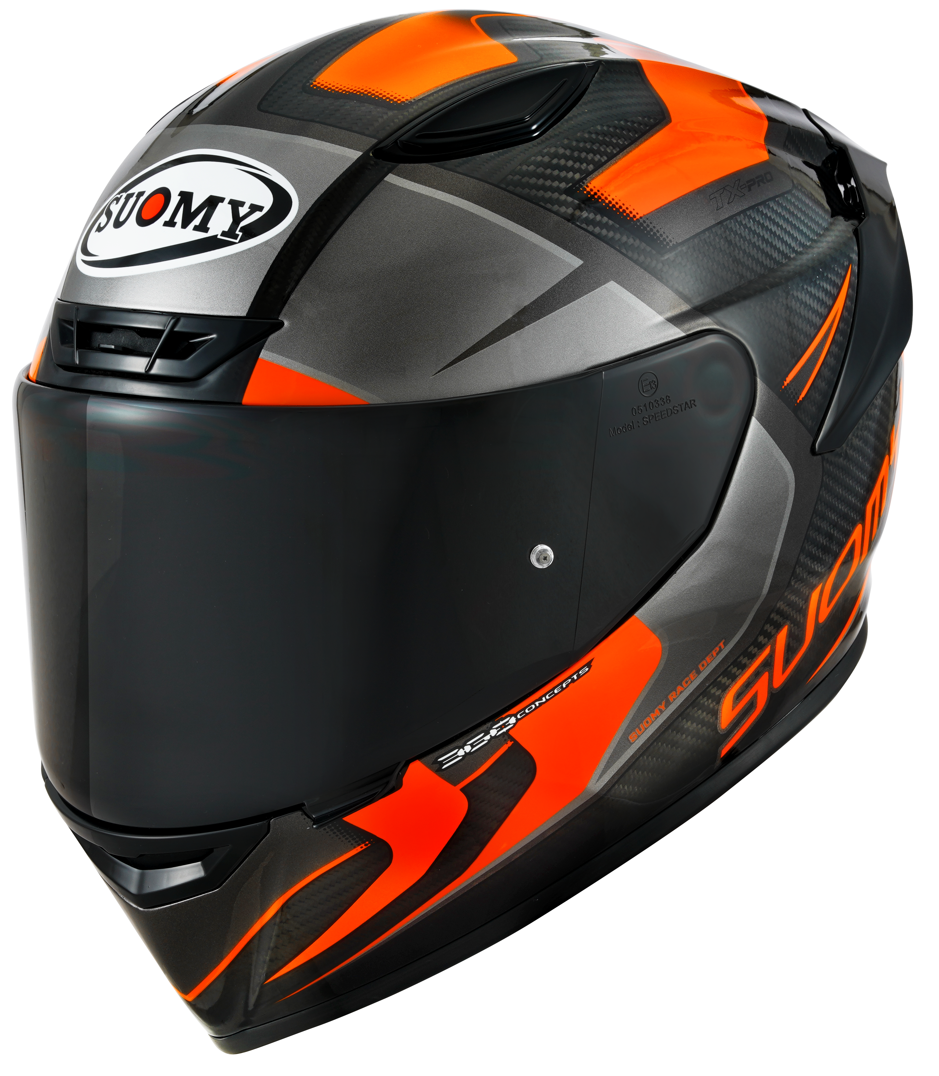 Capacete Suomy TX-Pro Carbon Advance Laranja Fluorescente K6TX0004 