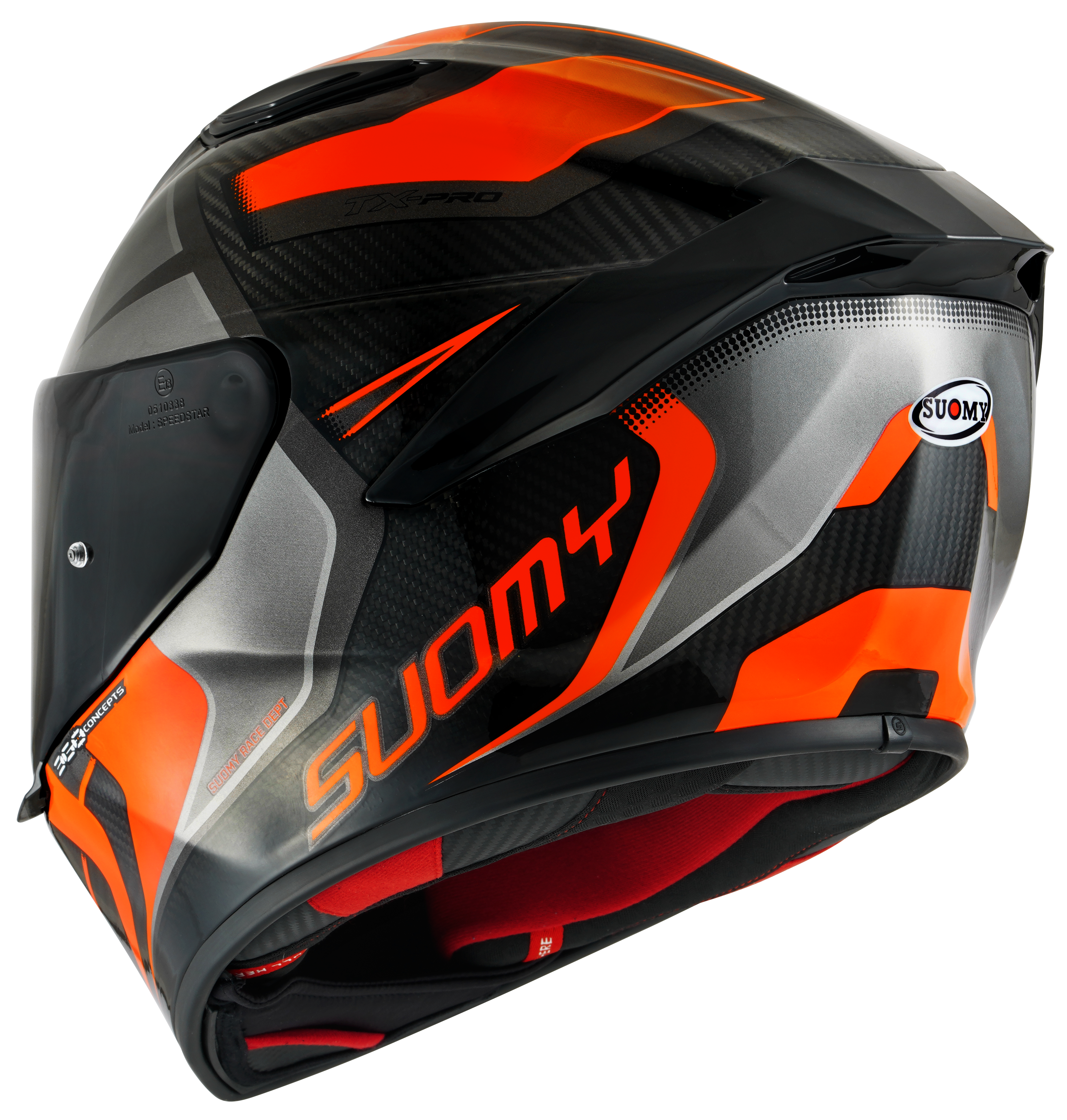 Capacete Suomy TX-Pro Carbon Advance Laranja Fluorescente K6TX0004 