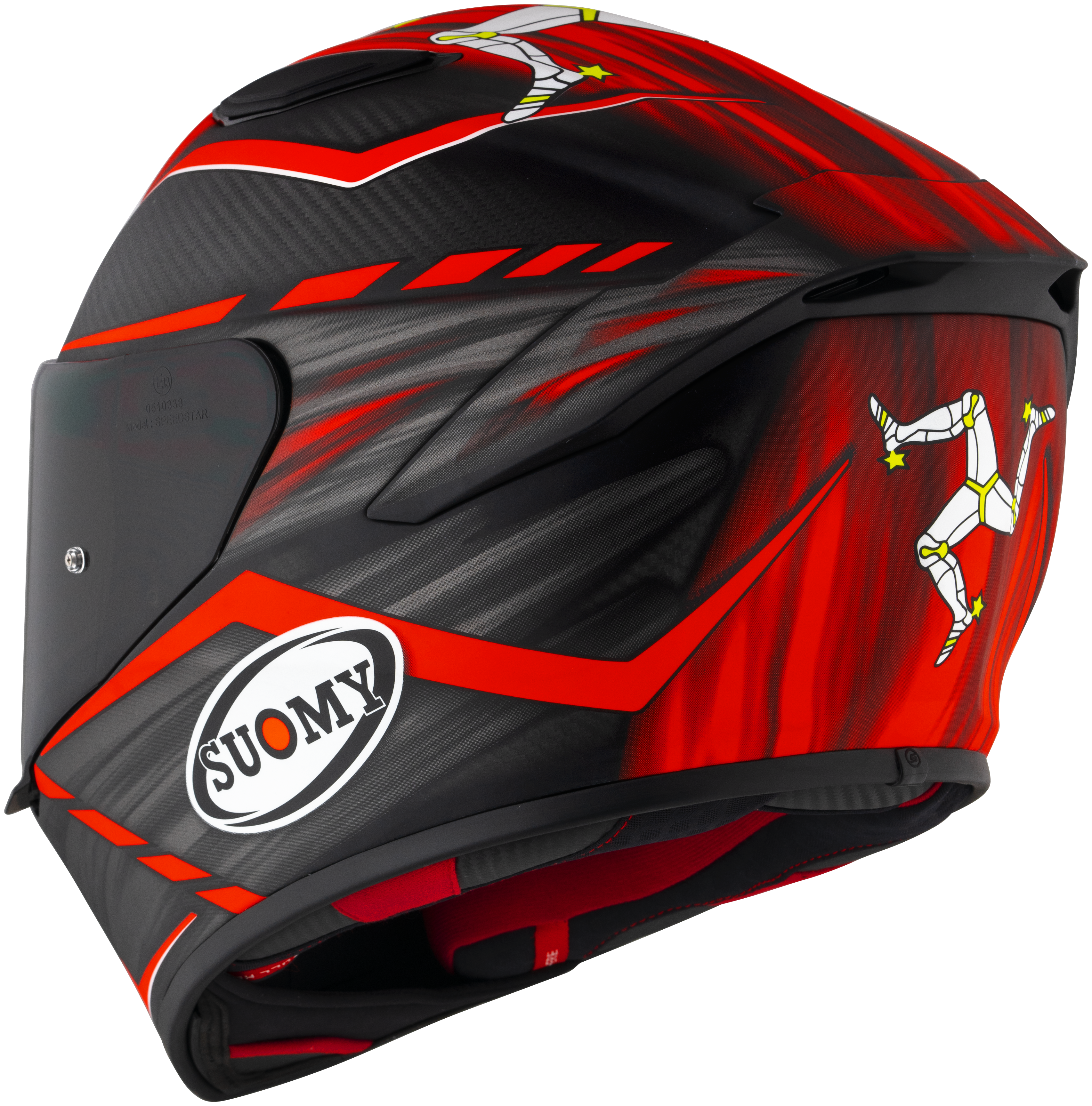 Suomy TX-Pro Capacete Carbono Johnson Replica Vermelho Fosco K6TX0010 