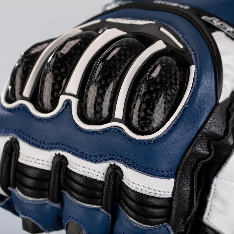 RST Tractech Evo 4 luvas de couro para motociclo | Homem | Azul/Branco/Preto | 102666 