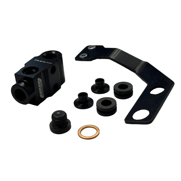Distribuidor de 3 vias / bloco de ligação para o sistema de travagem dianteiro WorldSSP Feel Racing Ducati Panigale V2 955 (20-24) FR.05.KIT 