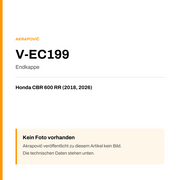 Akrapovic Endkappe Honda CBR 600 RR (18-26) V-EC199 — Platzhalter, kein Herstellerfoto verfügbar