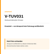 Akrapovic Geräuschdämpfer-Einsatz V-TUV031 — Platzhalter, kein Herstellerfoto verfügbar