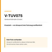 Akrapovic Geräuschdämpfer-Einsatz V-TUV075 — Platzhalter, kein Herstellerfoto verfügbar