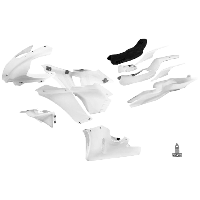 Conjunto completo de carenagens GYTR GFK branco Yamaha YZF-R1/M RN65 (20-25) GYT-R1RAC-F1 