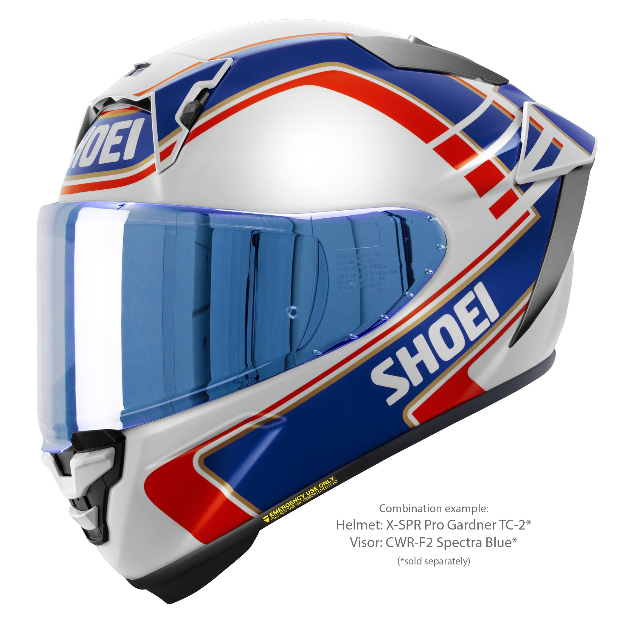 Capacete Shoei X-SPR PRO Replica Wayne Gardner TC-2 
