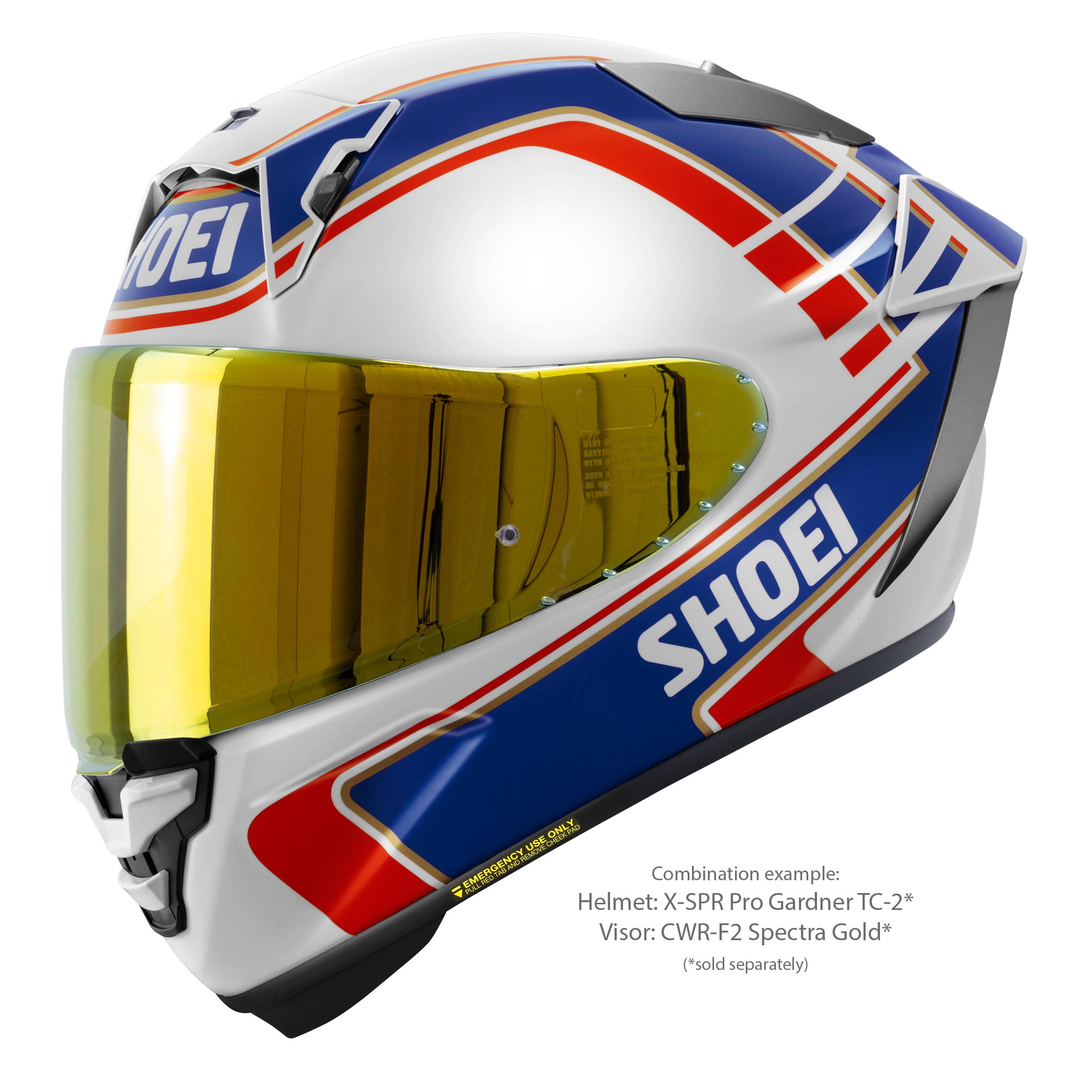 Capacete Shoei X-SPR PRO Replica Wayne Gardner TC-2 