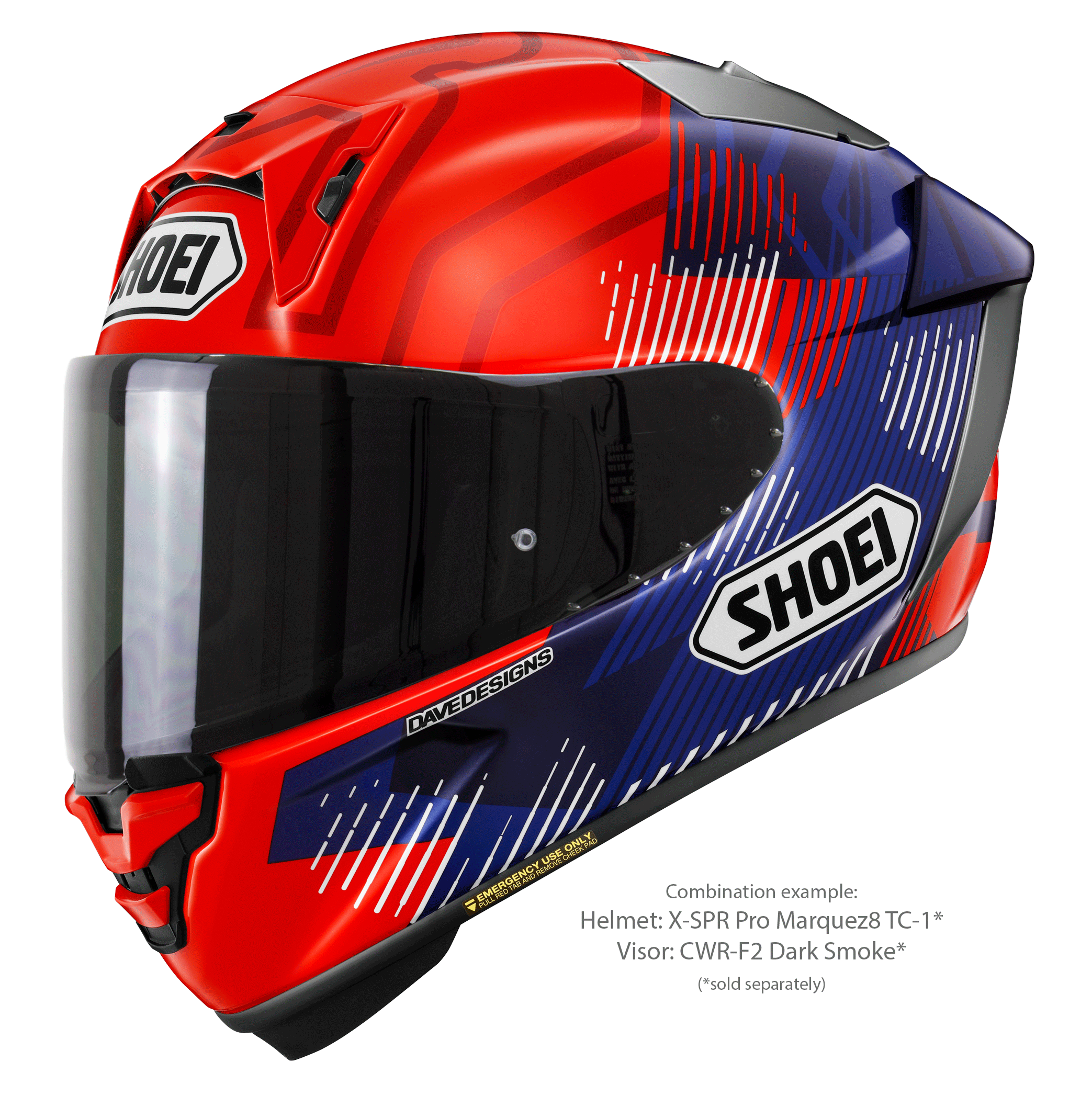 Shoei X-SPR PRO Capacete MARQUEZ8 TC-1 Réplica de Marc Márquez 2024 