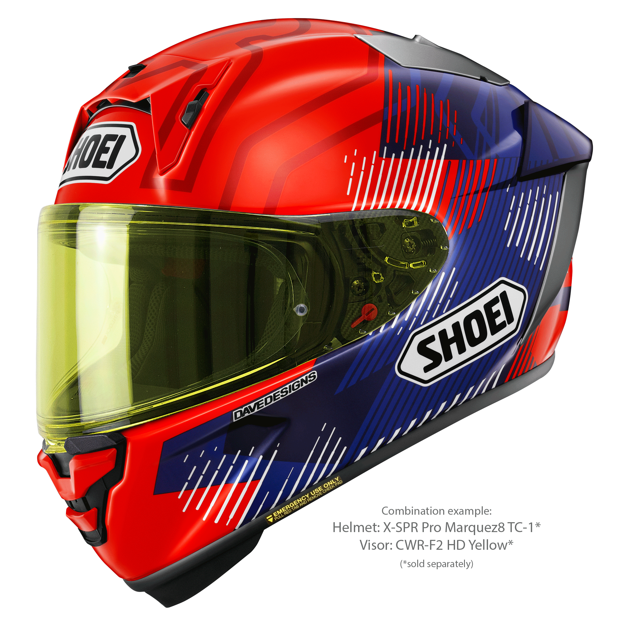 Shoei X-SPR PRO Capacete MARQUEZ8 TC-1 Réplica de Marc Márquez 2024 