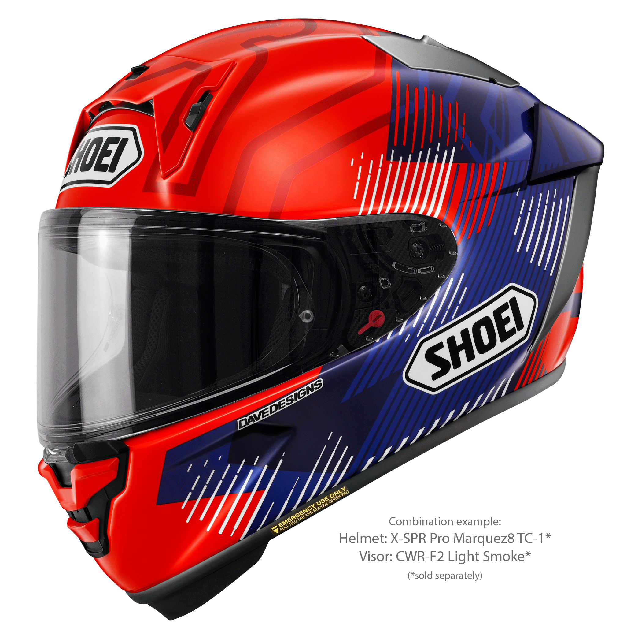 Shoei X-SPR PRO Capacete MARQUEZ8 TC-1 Réplica de Marc Márquez 2024 