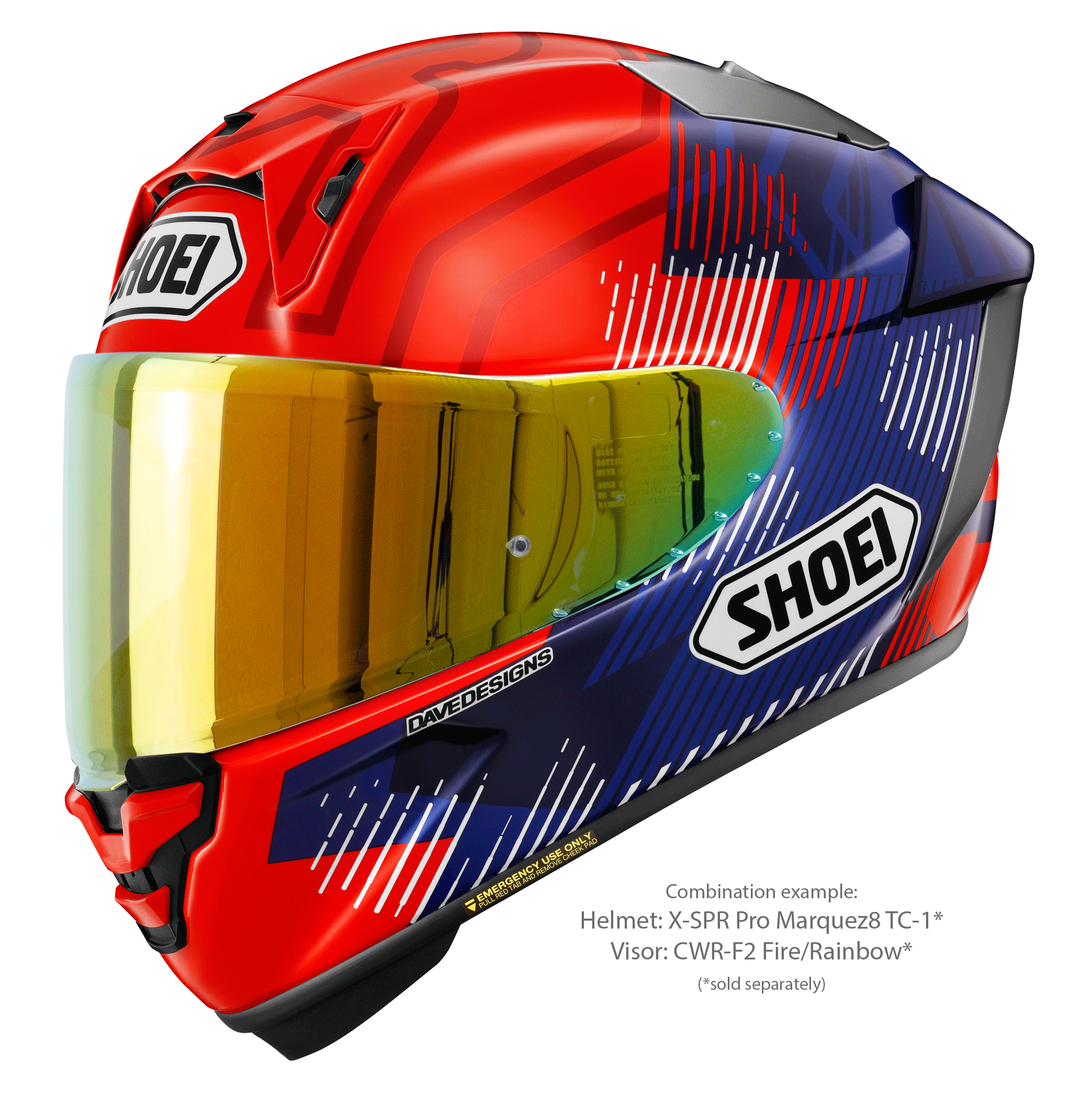 Shoei X-SPR PRO Capacete MARQUEZ8 TC-1 Réplica de Marc Márquez 2024 