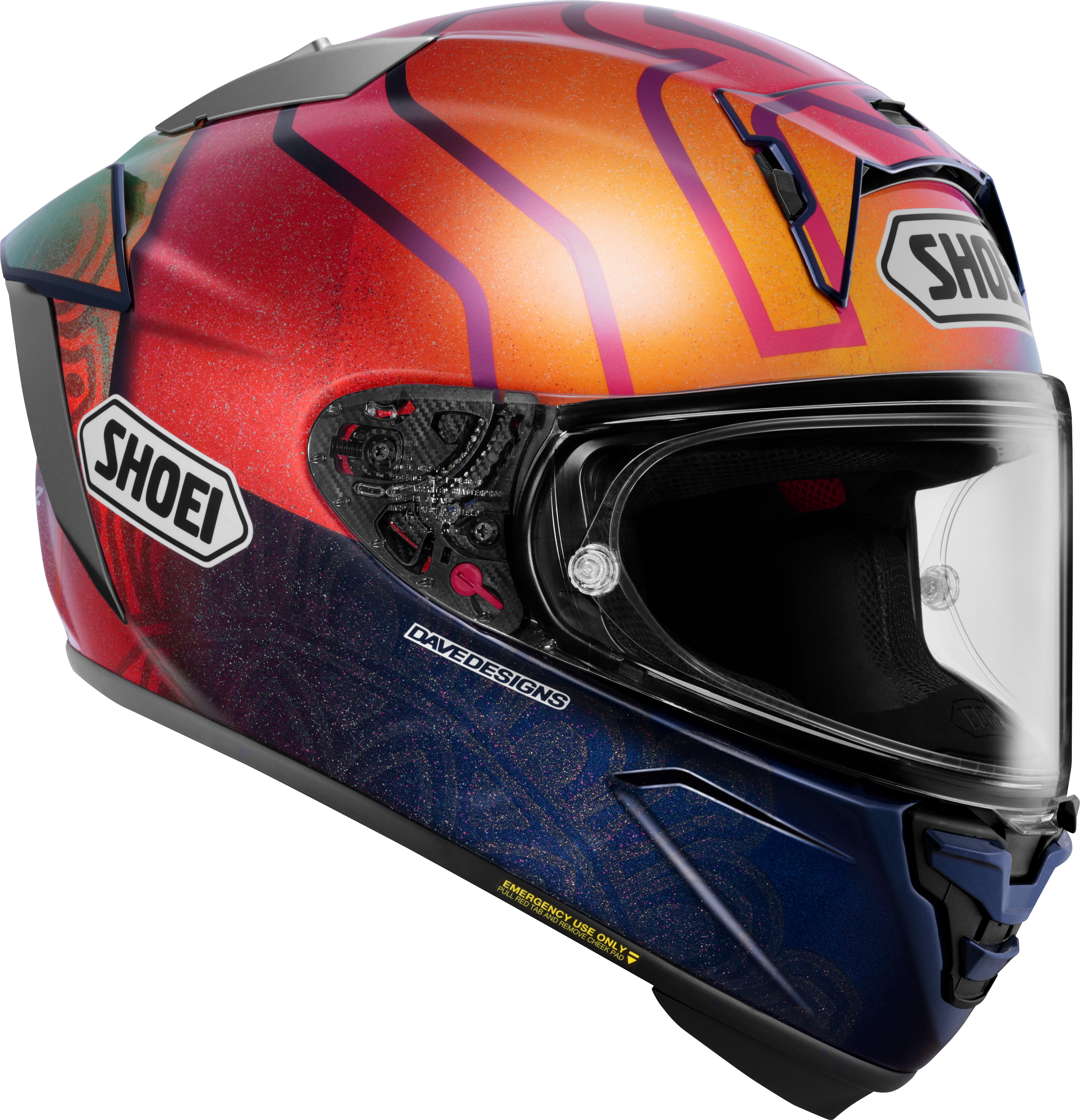 Capacete Shoei X-SPR PRO Márquez Holi TC-1 Edição Limitada - Réplica de Marc Márquez Índia 2023 
