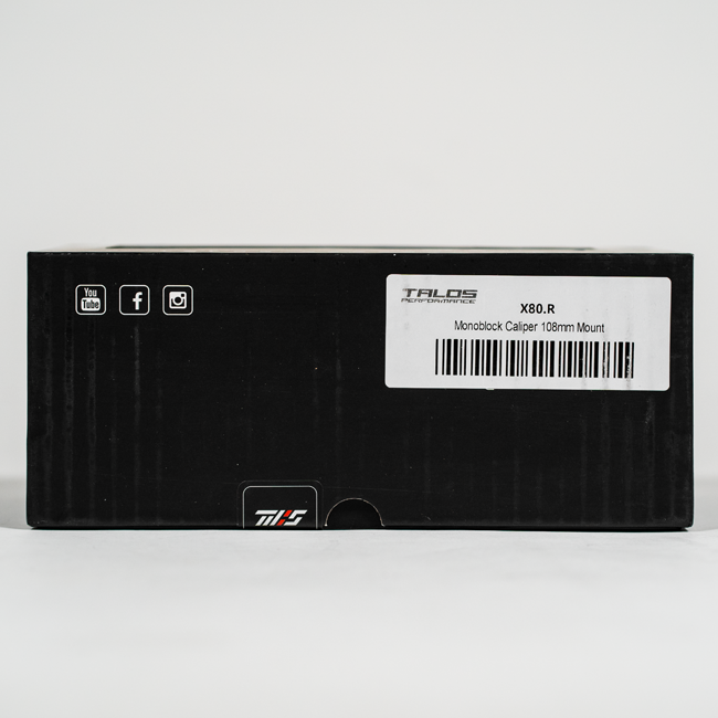Talos X80 SBK Racing Monoblock P4 34/38 108mm Pinça de Freio Dianteira Direita | X80.108.HD.R 