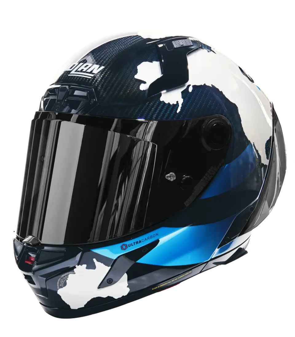 Nolan X-804 RS Capacete Ultra Carbono Carlos Checa Réplica Edição Especial 30º Aniversário 355 